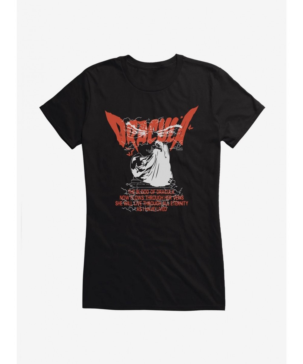 Seasonal Sale Universal Monsters Dracula Stairway Girls T-Shirt $7.17 T-Shirts