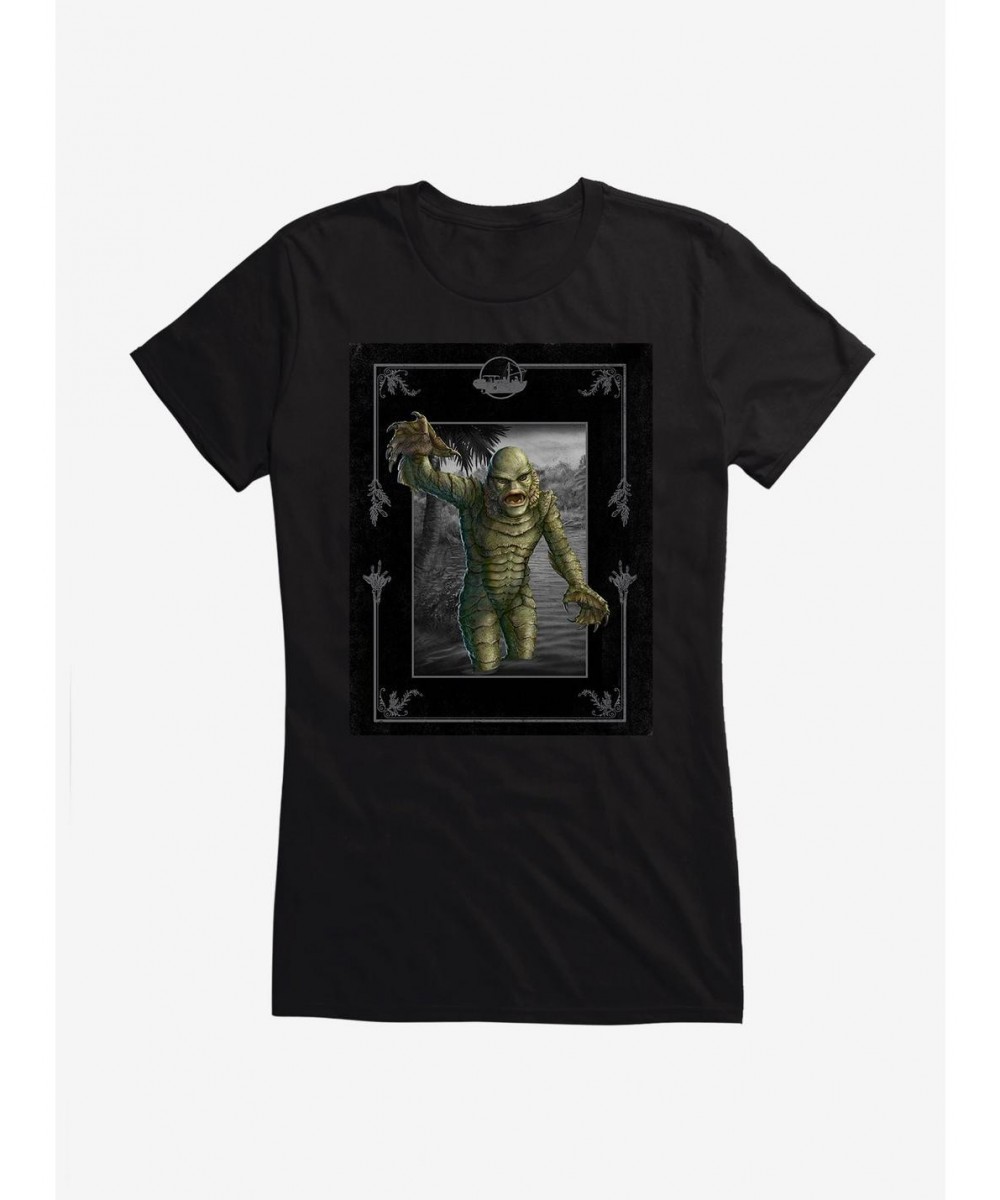 Hot Selling Universal Monsters The Creature From The Black Lagoon Out The Water Girls T-Shirt $8.17 T-Shirts