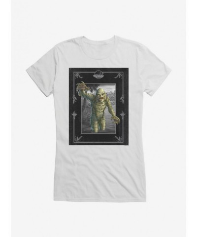 Hot Selling Universal Monsters The Creature From The Black Lagoon Out The Water Girls T-Shirt $8.17 T-Shirts