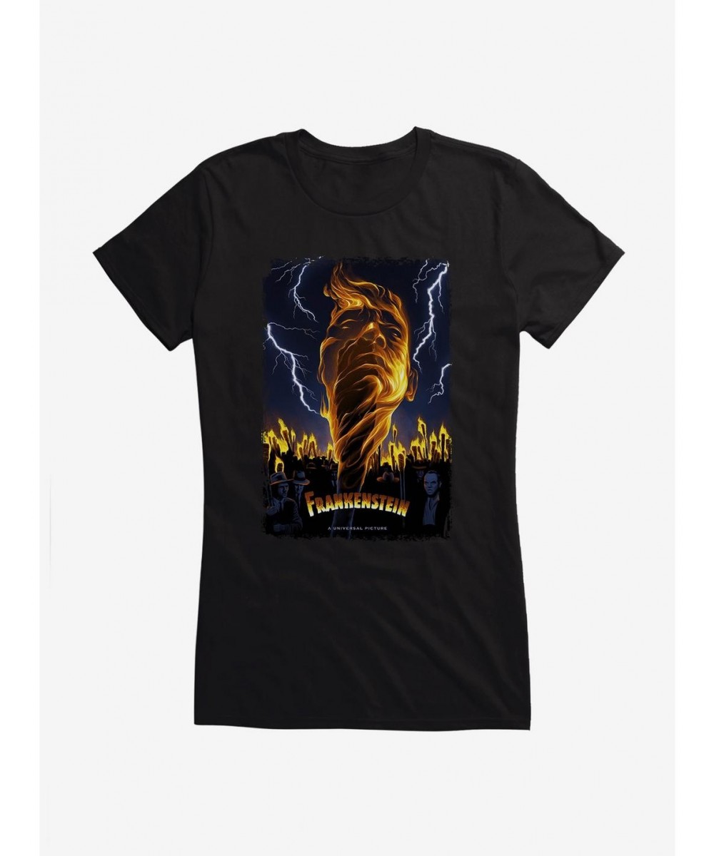 Clearance Frankenstein Lightning Girls T-Shirt $9.76 T-Shirts