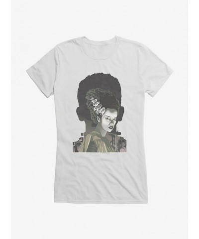 Flash Deal Universal Monsters Bride Of Frankenstein Shadows Girls T-Shirt $8.57 T-Shirts