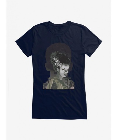 Flash Deal Universal Monsters Bride Of Frankenstein Shadows Girls T-Shirt $8.57 T-Shirts