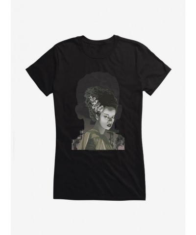 Flash Deal Universal Monsters Bride Of Frankenstein Shadows Girls T-Shirt $8.57 T-Shirts