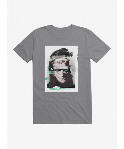 Big Sale Universal Monsters Frankenstein Distorted Portrait T-Shirt $8.60 T-Shirts