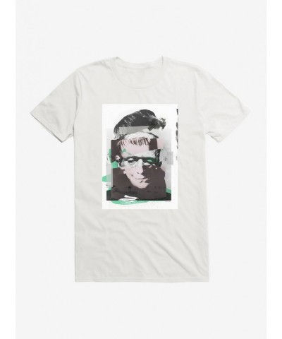 Big Sale Universal Monsters Frankenstein Distorted Portrait T-Shirt $8.60 T-Shirts