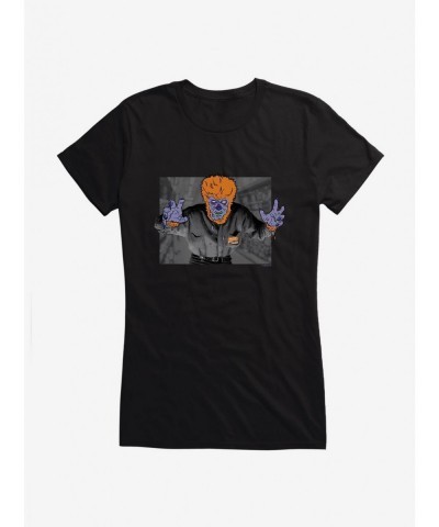 Hot Selling Universal Monsters The Wolf Man Drip Mash Up Girls T-Shirt $6.37 T-Shirts