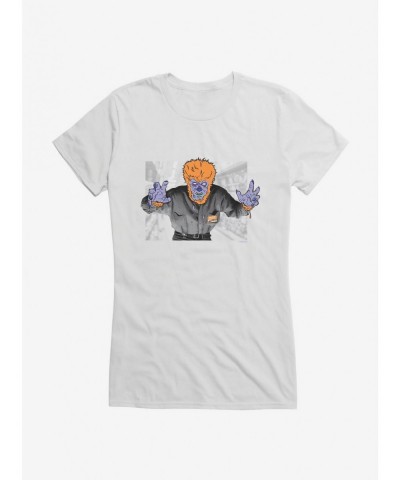 Hot Selling Universal Monsters The Wolf Man Drip Mash Up Girls T-Shirt $6.37 T-Shirts