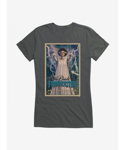 Exclusive Price Universal Monsters Bride Of Frankenstein Can She Love? Girls T-Shirt $7.37 T-Shirts