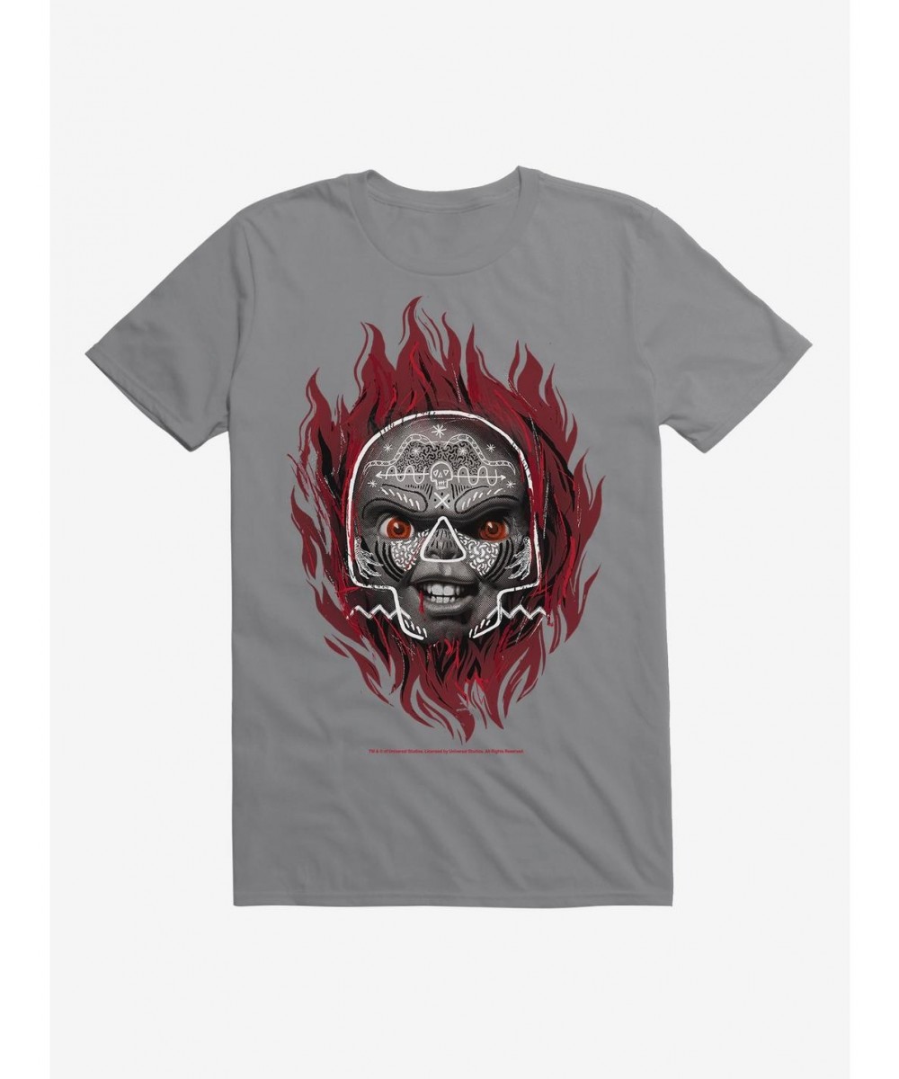 Pre-sale Discount Chucky Face Flame T-Shirt $7.84 T-Shirts