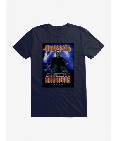 Hot Selling Universal Monsters Frankenstein World Tour T-Shirt $5.74 T-Shirts