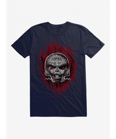 Pre-sale Discount Chucky Face Flame T-Shirt $7.84 T-Shirts