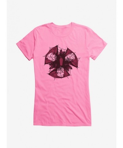 Premium Universal Monsters Dracula Web Of Bats Girls T-Shirt $7.37 T-Shirts