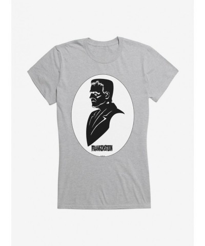 Bestselling Universal Monsters Frankenstein Monster Profile Portrait Girls T-Shirt $9.16 T-Shirts