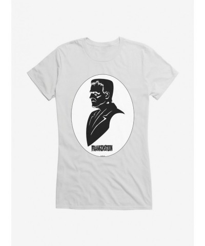 Bestselling Universal Monsters Frankenstein Monster Profile Portrait Girls T-Shirt $9.16 T-Shirts