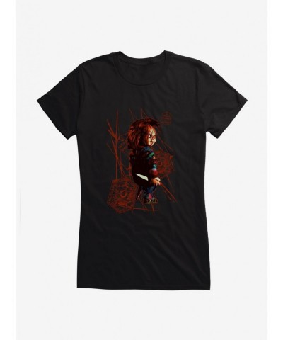 High Quality Chucky Deadly Doll Slashes Girls T-Shirt $8.17 T-Shirts