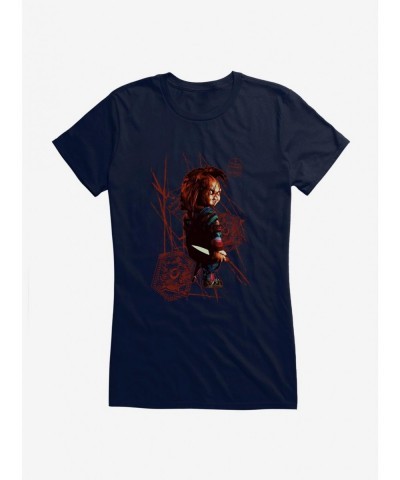 High Quality Chucky Deadly Doll Slashes Girls T-Shirt $8.17 T-Shirts