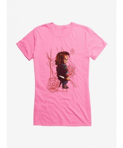 High Quality Chucky Deadly Doll Slashes Girls T-Shirt $8.17 T-Shirts