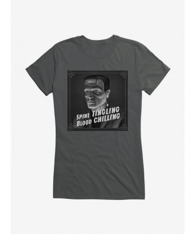 Limited Time Special Universal Monsters Frankenstein Spine Tingling Girls T-Shirt $9.16 T-Shirts