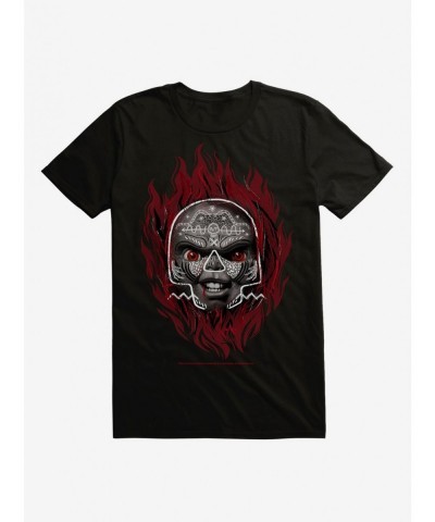 Pre-sale Discount Chucky Face Flame T-Shirt $7.84 T-Shirts