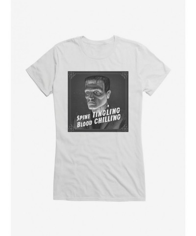 Limited Time Special Universal Monsters Frankenstein Spine Tingling Girls T-Shirt $9.16 T-Shirts