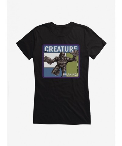 Sale Item Creature From The Black Lagoon Warning Pop Poster Girls T-Shirt $6.57 T-Shirts