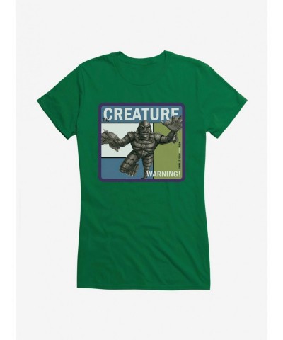 Sale Item Creature From The Black Lagoon Warning Pop Poster Girls T-Shirt $6.57 T-Shirts