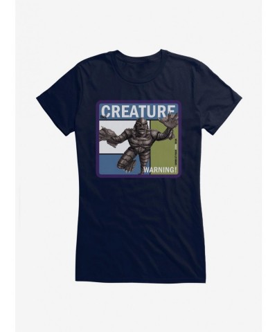 Sale Item Creature From The Black Lagoon Warning Pop Poster Girls T-Shirt $6.57 T-Shirts