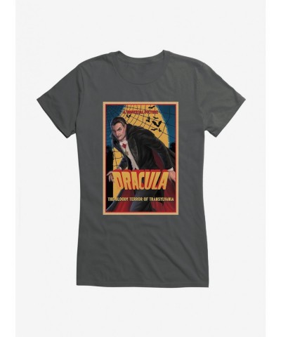 Premium Universal Monsters Dracula Bloody Terror Of Transylvania Girls T-Shirt $8.17 T-Shirts