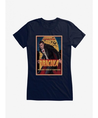 Premium Universal Monsters Dracula Bloody Terror Of Transylvania Girls T-Shirt $8.17 T-Shirts