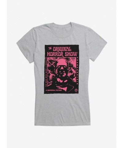 Pre-sale Universal Monsters Frankenstein Pink Face Girls T-Shirt $7.97 T-Shirts