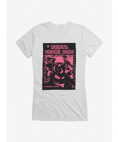 Pre-sale Universal Monsters Frankenstein Pink Face Girls T-Shirt $7.97 T-Shirts