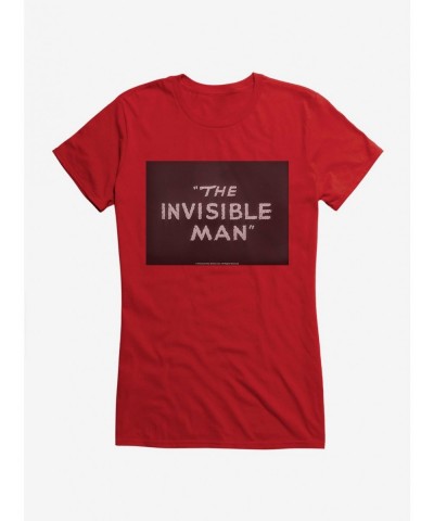 Seasonal Sale The Invisible Man Title Screen Girls T-Shirt $6.97 T-Shirts