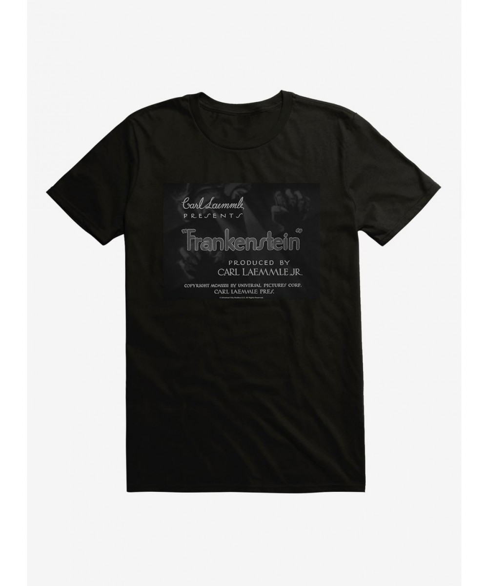 Limited Time Special Frankenstein Title Card T-Shirt $5.93 T-Shirts