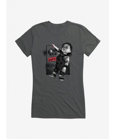 Limited-time Offer Chucky Wanna Play Girls T-Shirt $6.57 T-Shirts