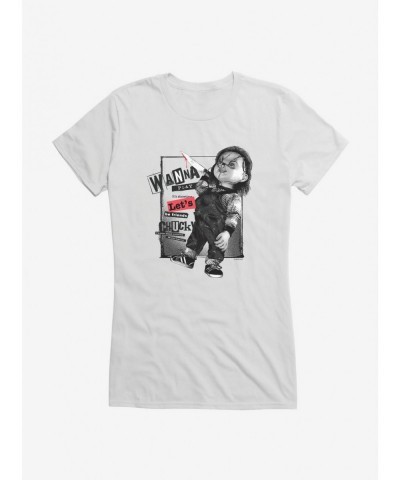 Limited-time Offer Chucky Wanna Play Girls T-Shirt $6.57 T-Shirts