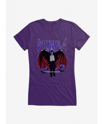 Bestselling Universal Monsters Dracula Children Of The Night Girls T-Shirt $8.37 T-Shirts