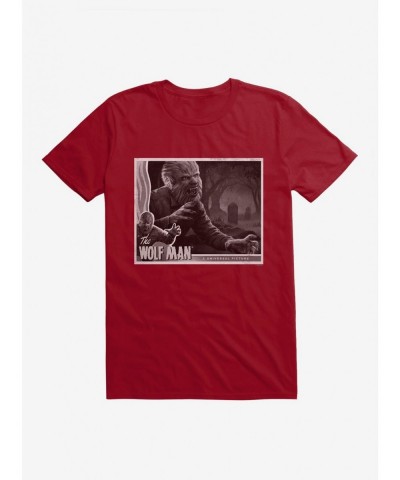 New Arrival The Wolf Man Black And White Movie Poster T-Shirt $8.60 T-Shirts