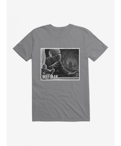 New Arrival The Wolf Man Black And White Movie Poster T-Shirt $8.60 T-Shirts