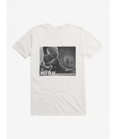 New Arrival The Wolf Man Black And White Movie Poster T-Shirt $8.60 T-Shirts