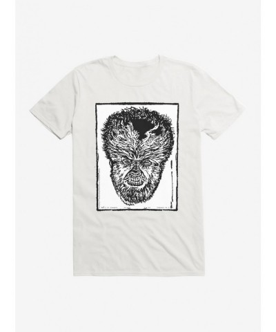 Limited-time Offer The Wolf Man Stencil Art T-Shirt $8.22 T-Shirts