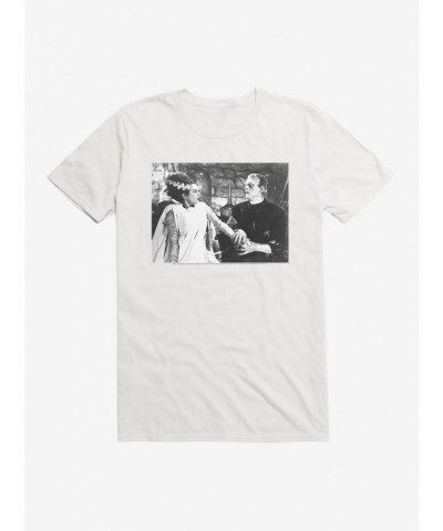 Discount Sale Universal Monsters Bride Of Frankenstein Couple T-Shirt $7.27 T-Shirts