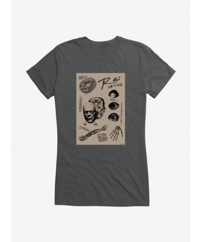 Absolute Discount Universal Monsters Frankenstein Anatomy Girls T-Shirt $5.98 T-Shirts