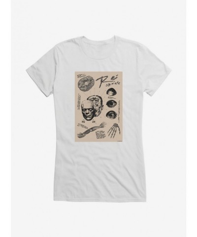 Absolute Discount Universal Monsters Frankenstein Anatomy Girls T-Shirt $5.98 T-Shirts