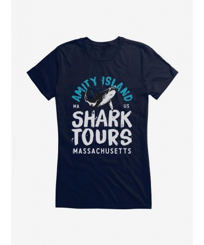 Limited-time Offer Jaws Amity Island Massachusetts Girls T-Shirt $7.17 T-Shirts