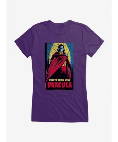 Wholesale Dracula I Never Drink Wine Girls T-Shirt $7.77 T-Shirts