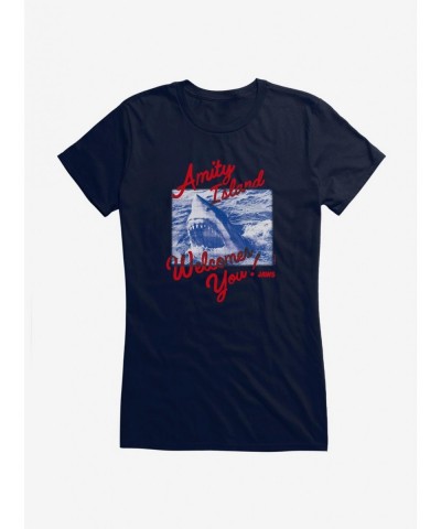 Limited Time Special Jaws Welcome Card Girls T-Shirt $6.77 T-Shirts