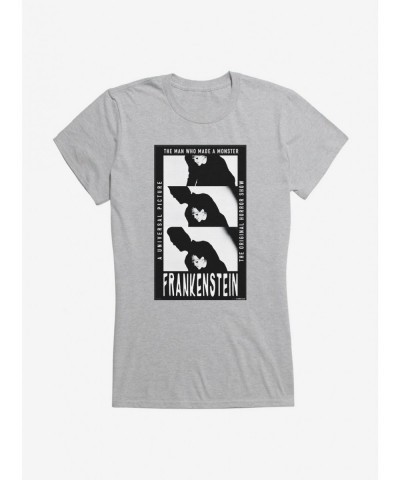 Hot Sale Universal Monsters Frankenstein Shadows Girls T-Shirt $8.37 T-Shirts