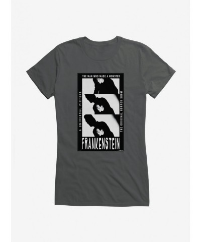 Hot Sale Universal Monsters Frankenstein Shadows Girls T-Shirt $8.37 T-Shirts