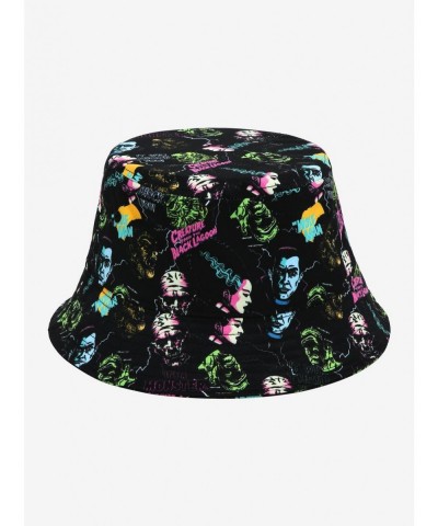 Wholesale Universal Monsters Neon Characters Bucket Hat $5.41 Hats