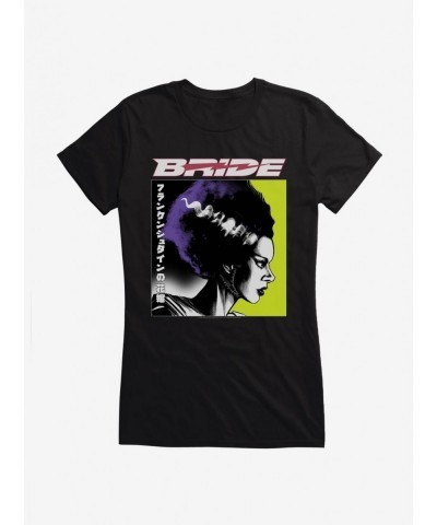 Low Price Universal Monsters Bride Of Frankenstein Thunder Font Girls T-Shirt $7.77 T-Shirts